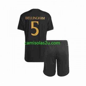 Camisolas de futebol Real Madrid Jude Bellingham 5 Criança Equipamento 3ª 2023/24 Manga Curta